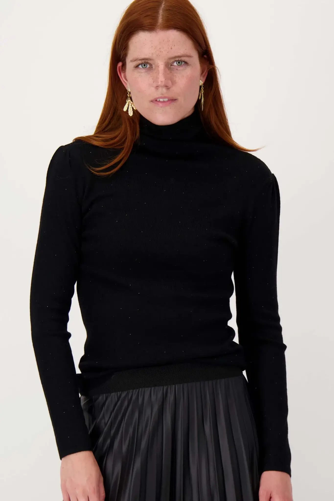Zusss | Trui met strass steentjes zwart