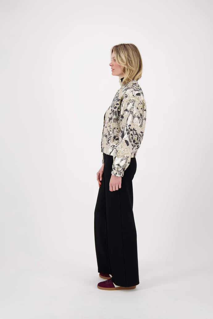 Zusss | Jacquard jasje beige/goud