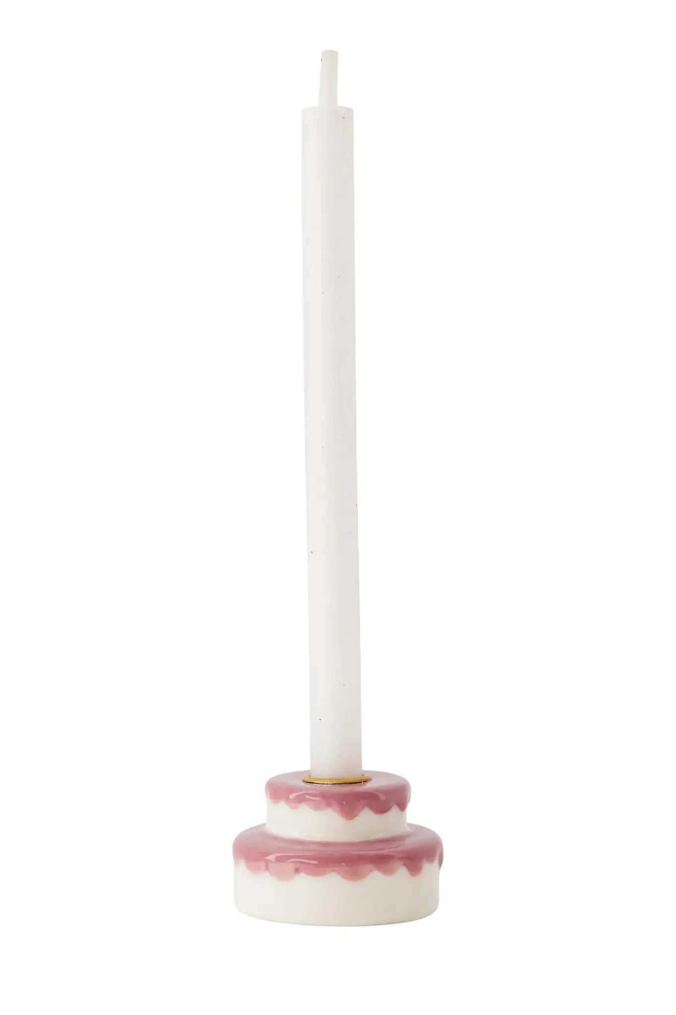 Zusss | Kandelaar keramiek taart wit/roze