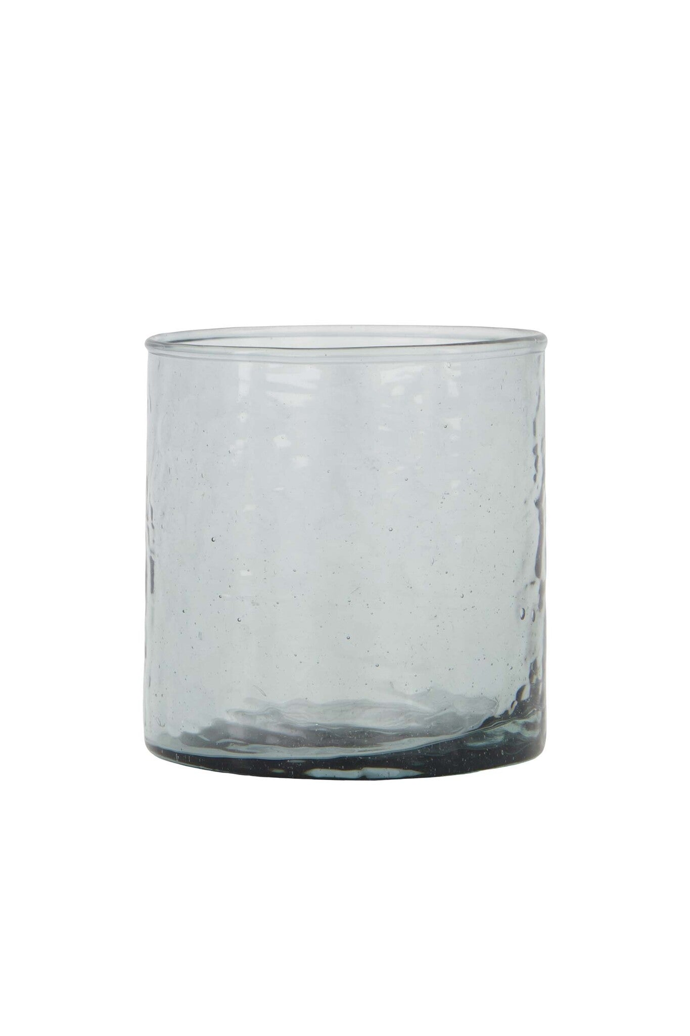 Zusss | Waxinelichthouder gehamerd glas grijs