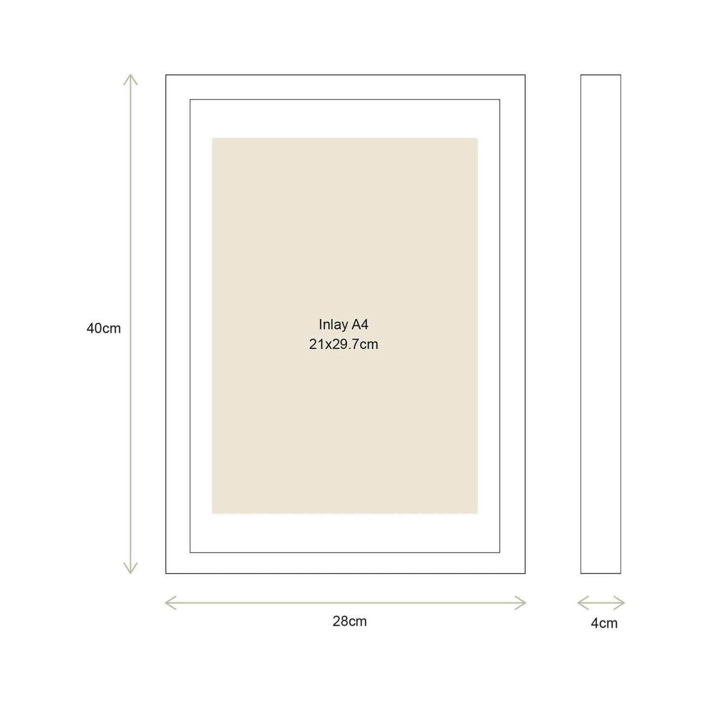 vtwonen | Fotolijst hout zwart 40cm