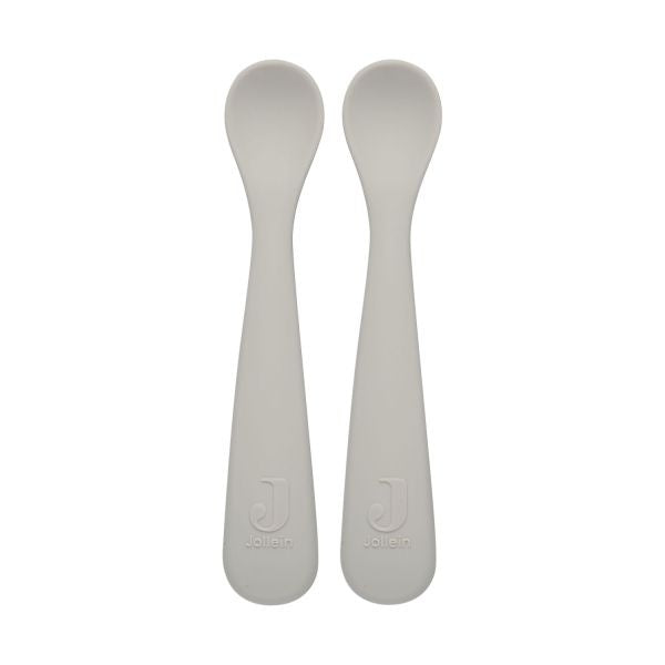 Jollein | Siliconen lepeltjes storm grey 2stuks