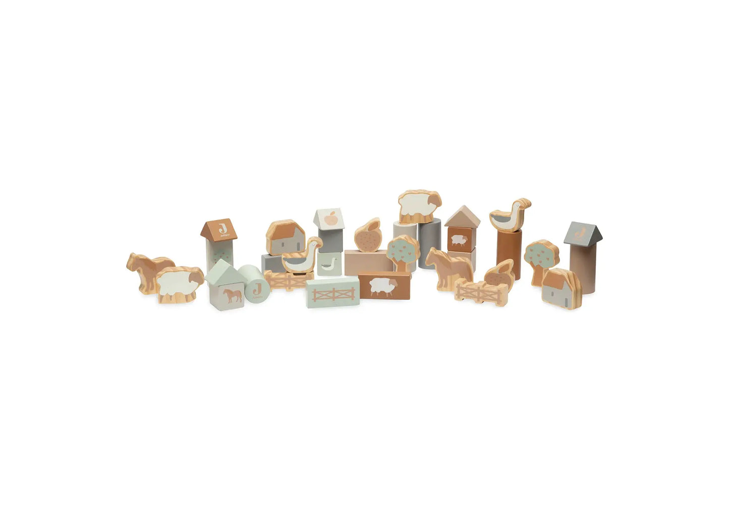 Jollein | Houten blokken set farm