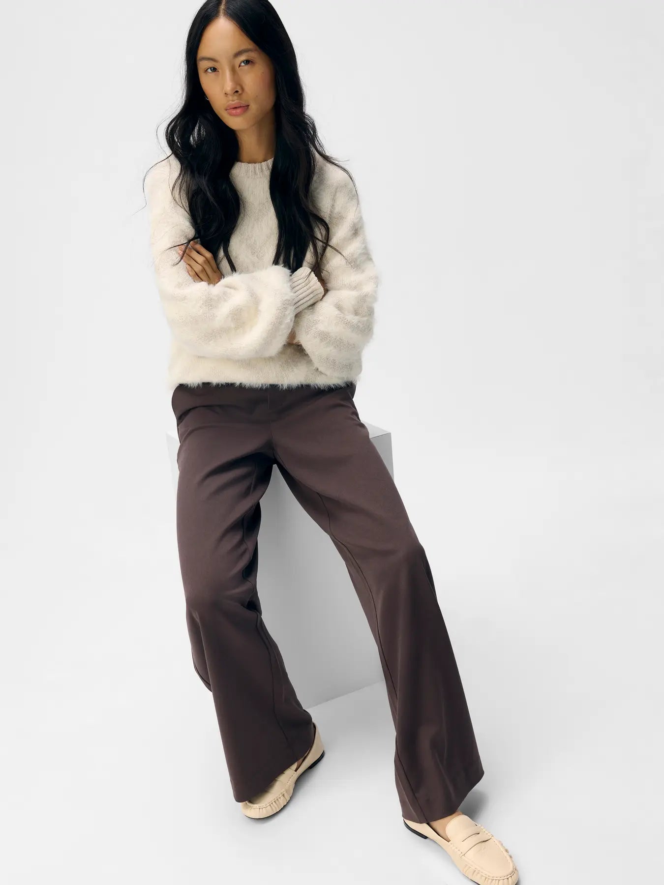 Object | Pantalon Lisa wide seal brown