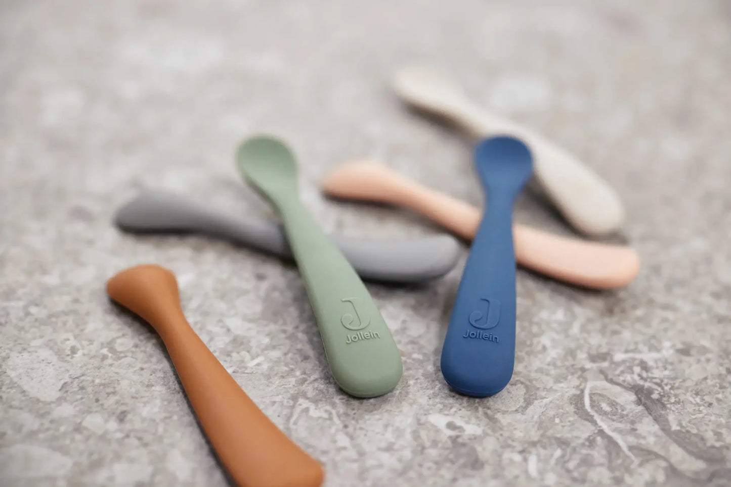 Jollein | Siliconen lepeltjes ash green 2stuks