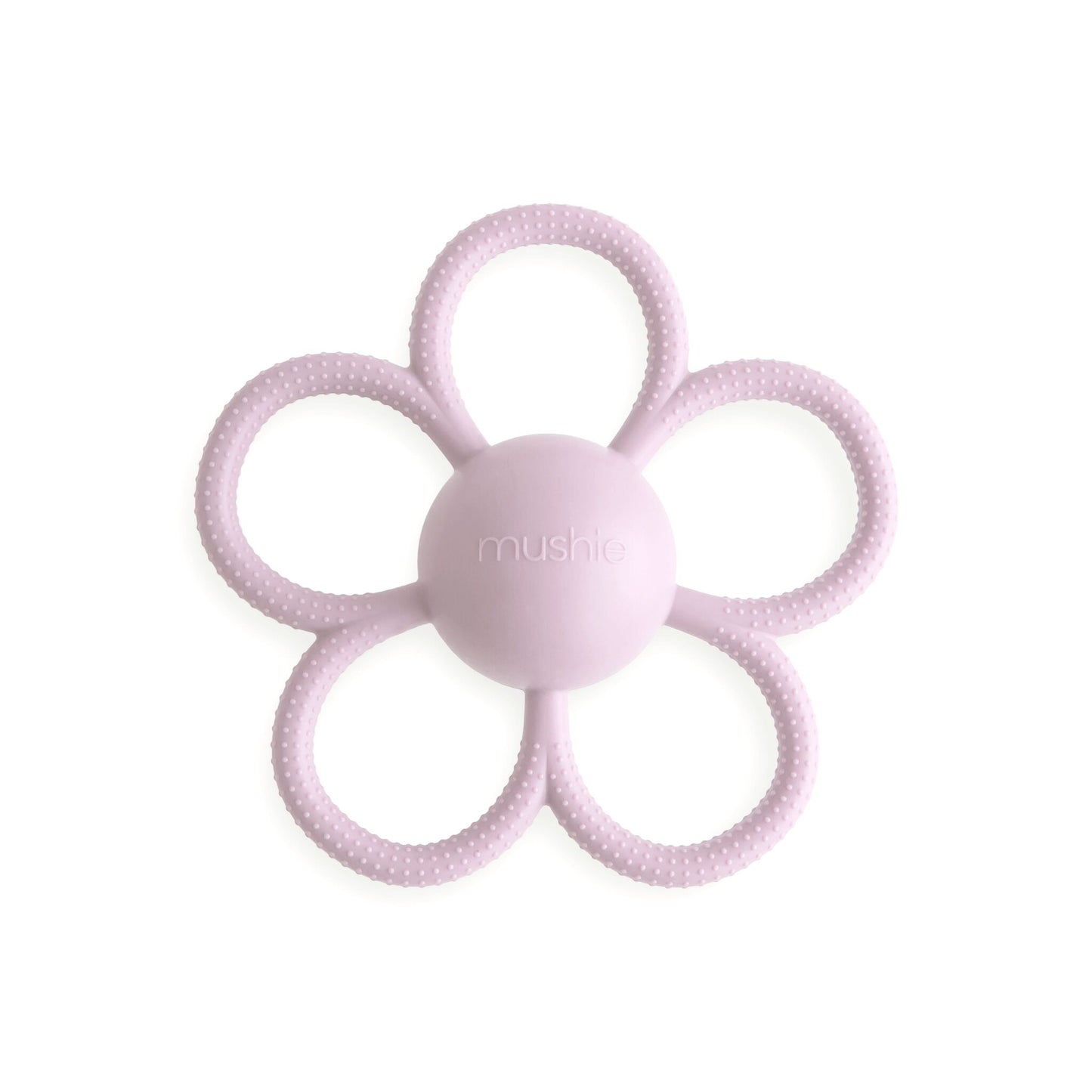 Mushie | Bijtspeeltje met rammelaar Daisy lila
