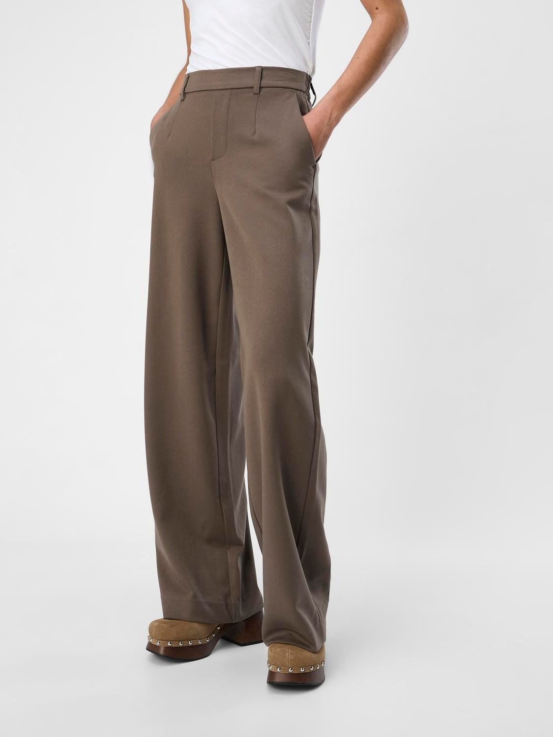 Object | Pantalon Lisa wide morel