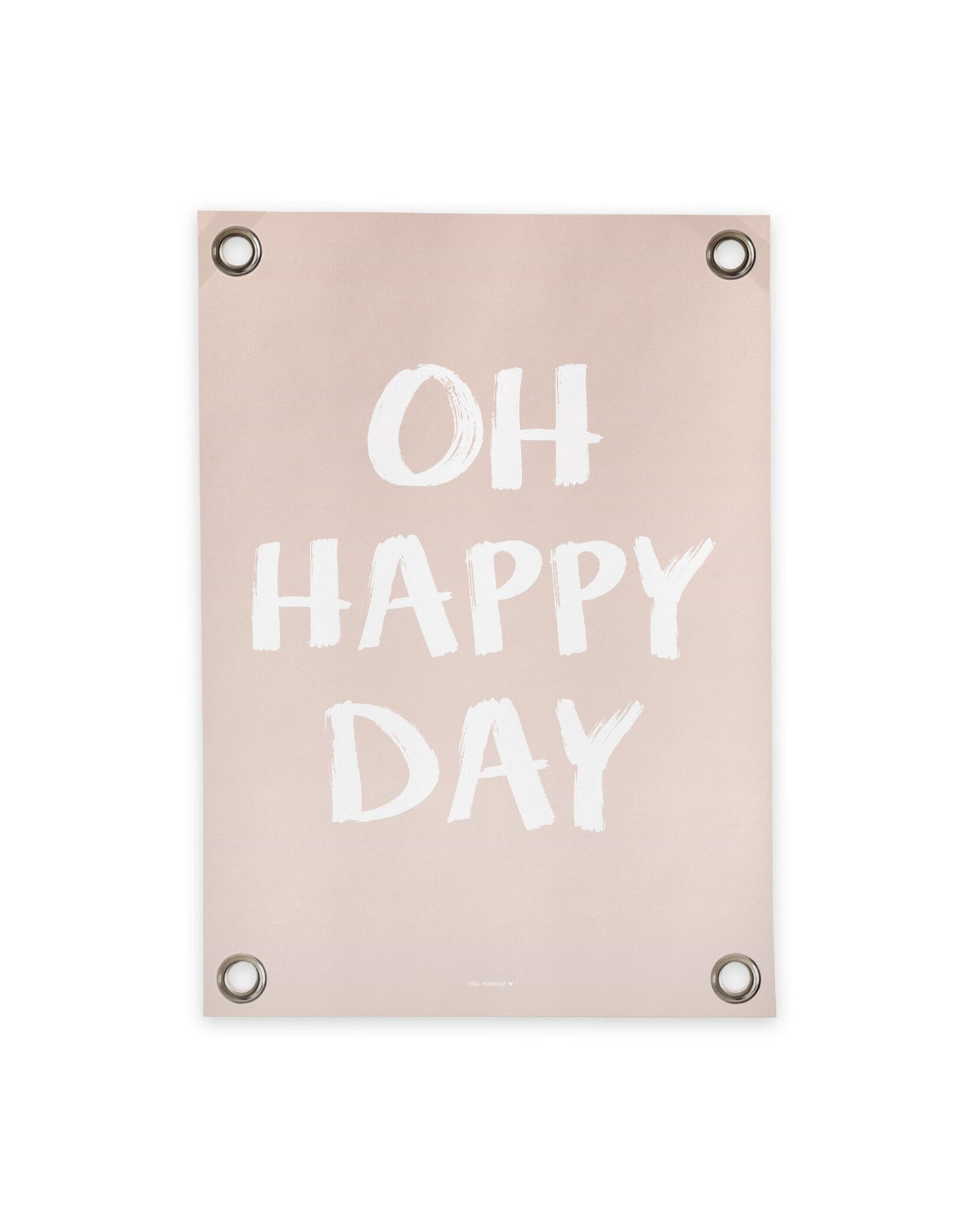 VM | Tuinposter happy day beige wit