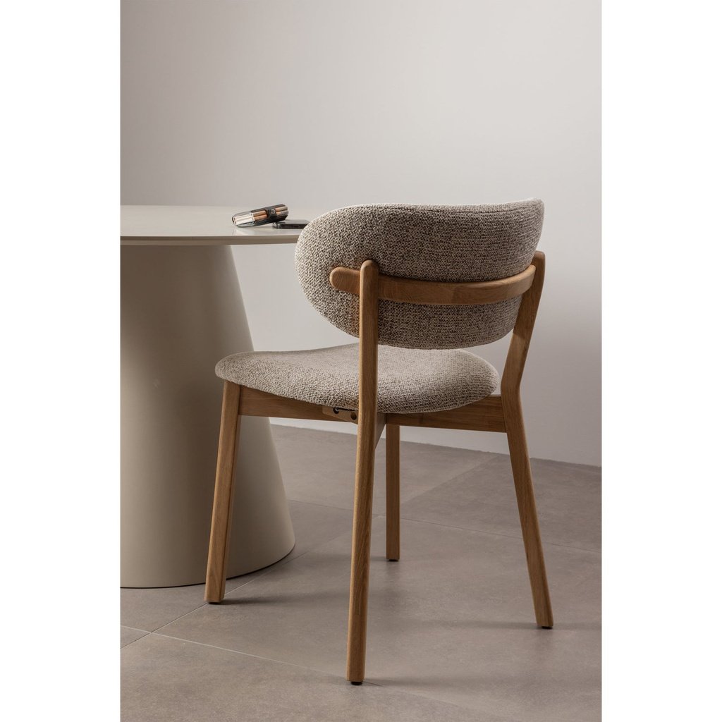 Woood | Eetkamerstoel Udar met houten frame naturel