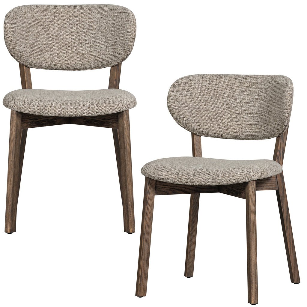 Woood | Eetkamerstoel Udar met houten frame donkerbruin