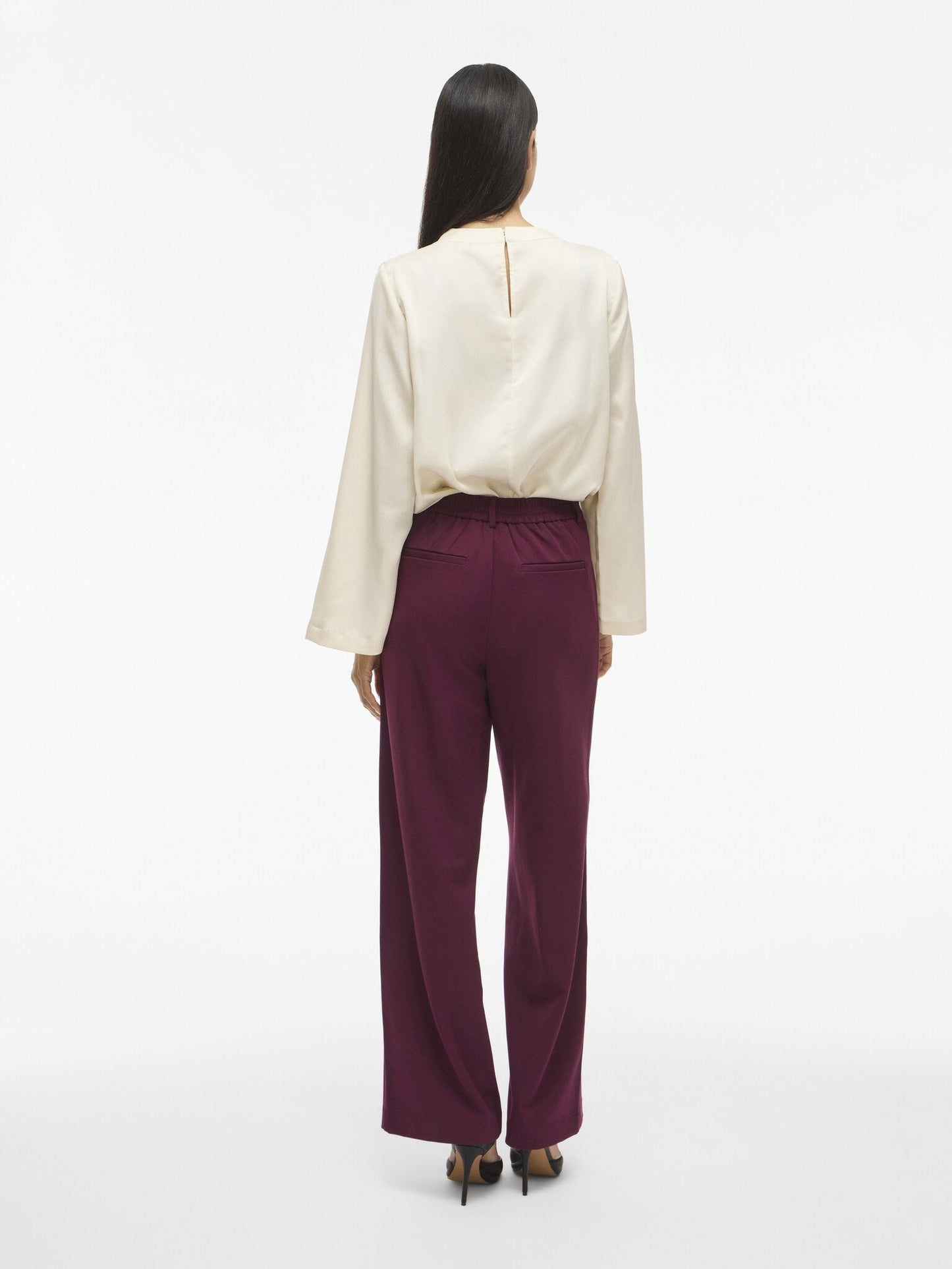 Vila | Pantalon Varone wide Fig NOOS