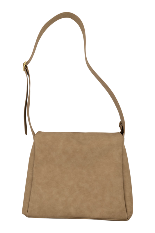 Zusss | Schoudertas met brede band taupe