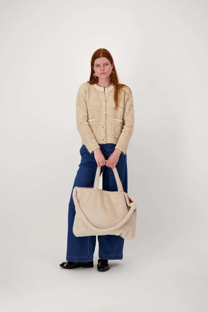 Zusss | Shopper faux fur beige