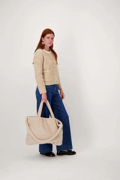 Zusss | Shopper faux fur beige