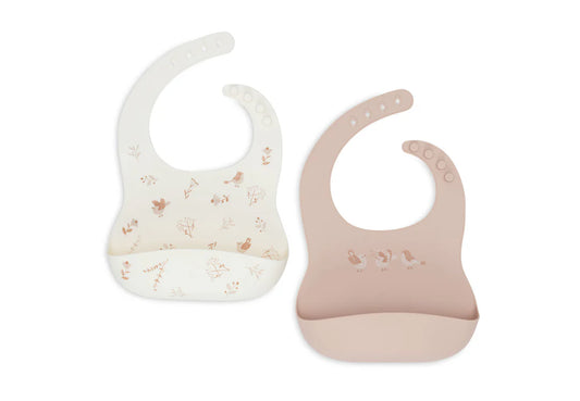 Jollein | Slab siliconen lovely birds2-pack