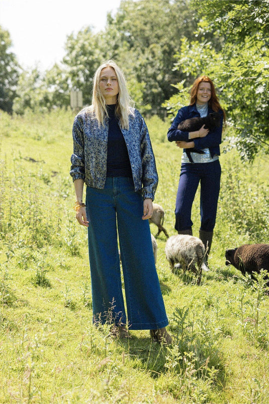 Zusss | Broek van jogger denim mid blue