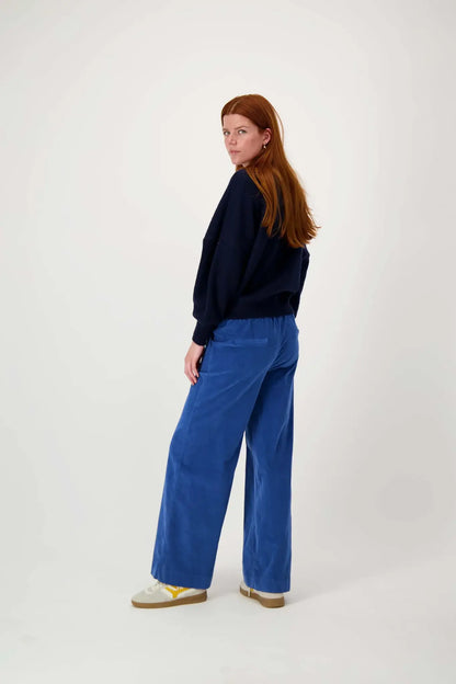 Zusss | Trui met detail navy/sporty blue