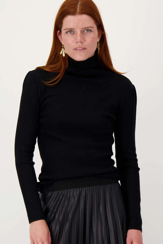 Zusss | Trui met strass steentjes zwart