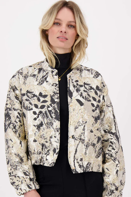 Zusss | Jacquard jasje beige/goud