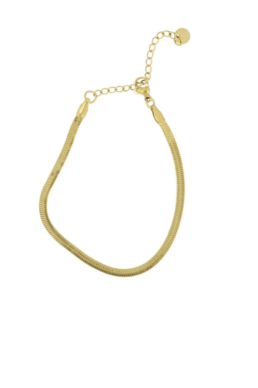 Zusss | Armband plat visgraat goud