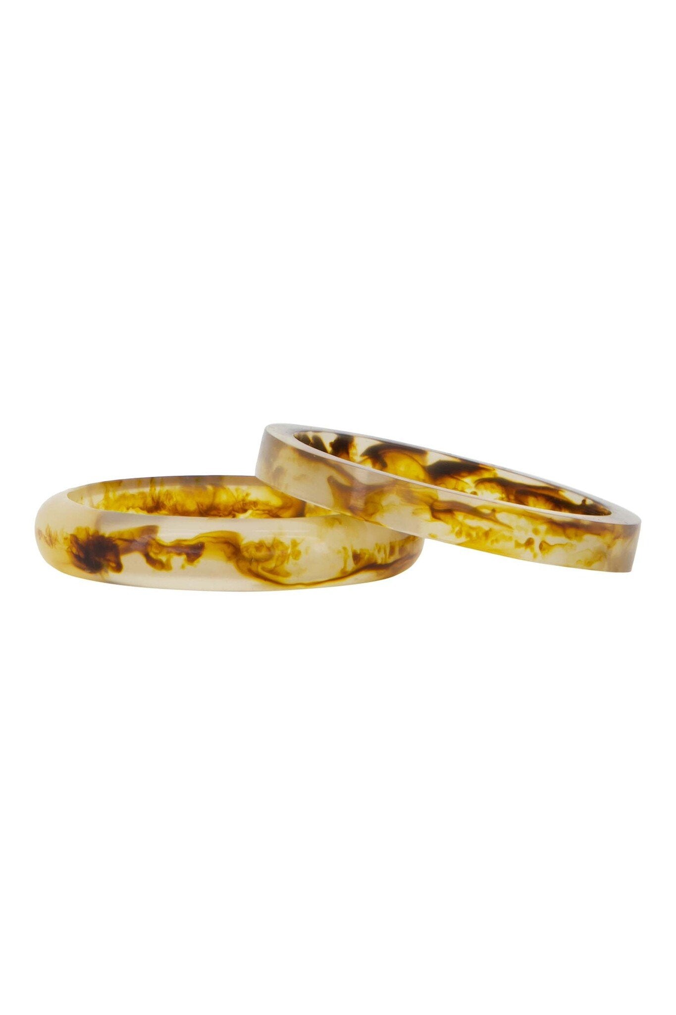 Zusss | Armbanden resin bruin set2