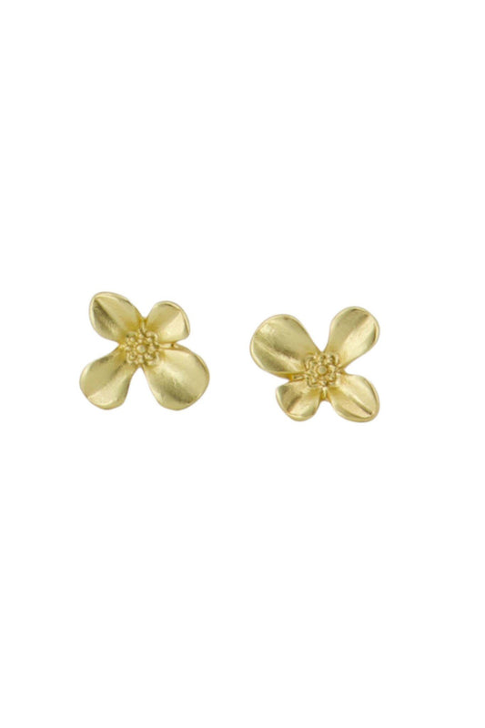 Zusss | Oorbellen studs bloem goud