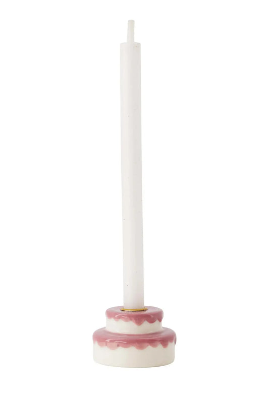 Zusss | Kandelaar keramiek taart wit/roze