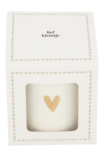 Zusss | Geurkaars keramiek in doosje lief kleintje