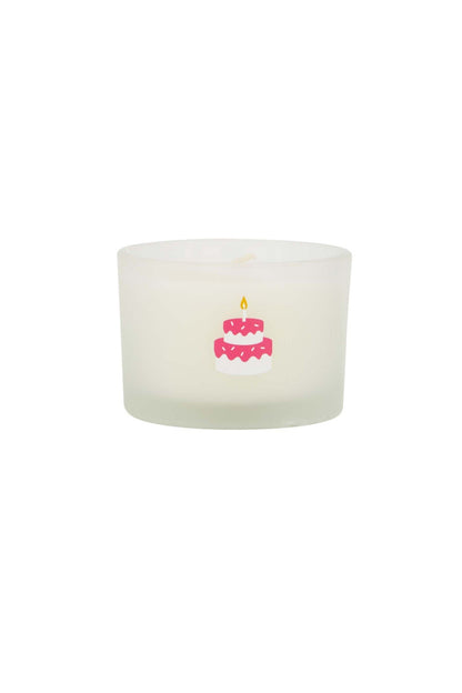 Zusss | Geurkaarsje glas taart wit/roze