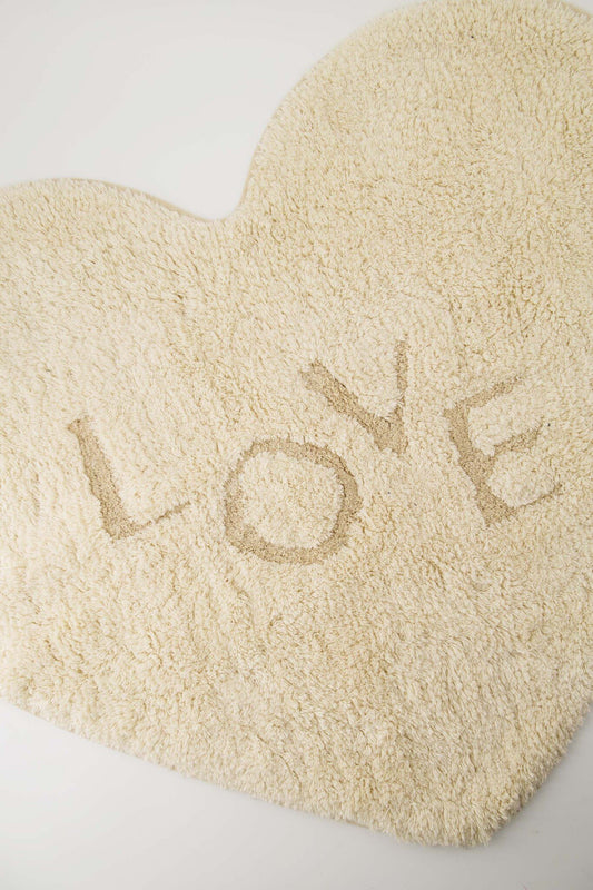 Zusss | Badmat love hartje off white