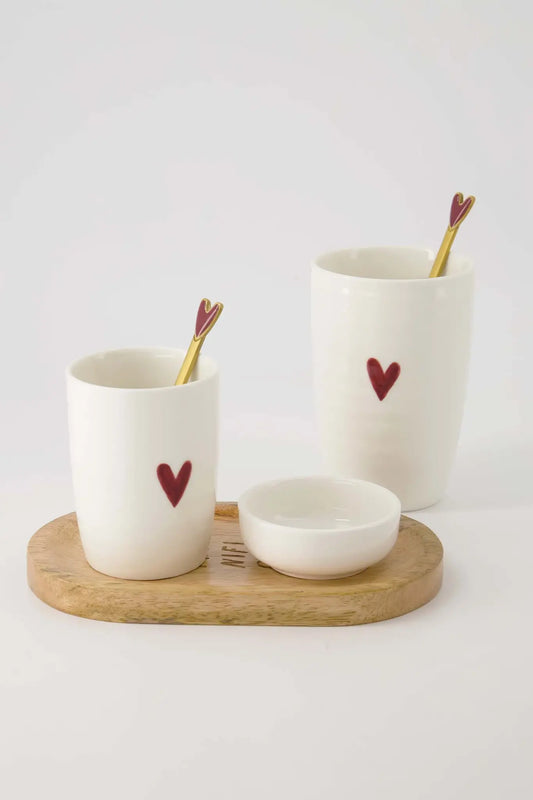 Zusss | Koffiemok hartje rood