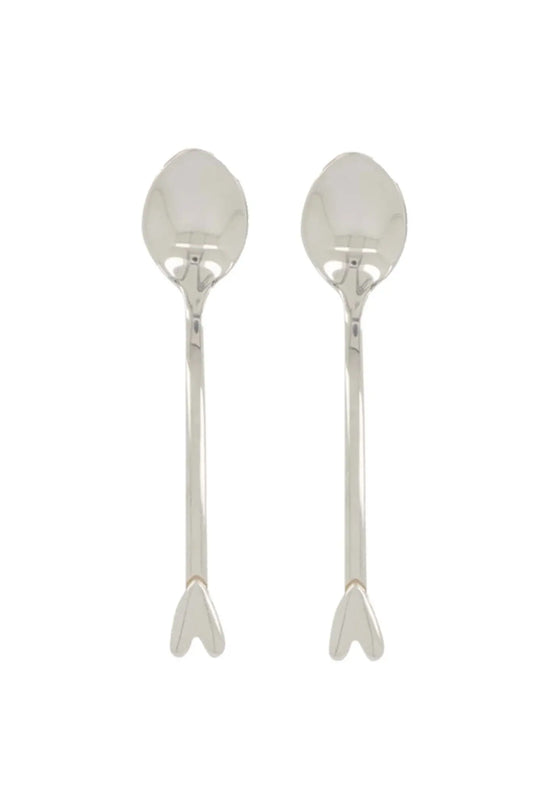 Zusss | Set van 2 lepels hartje zilver