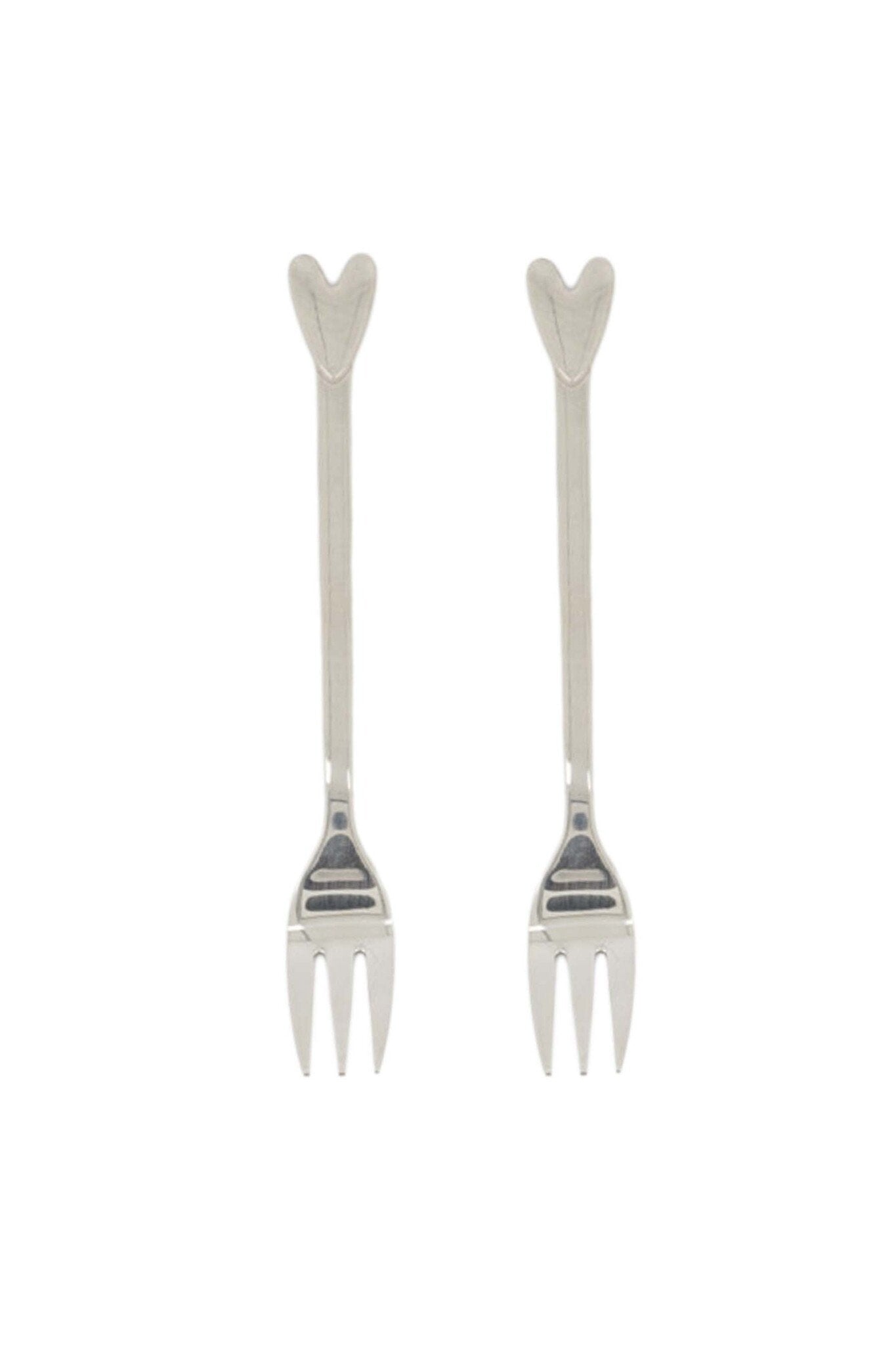 Zusss | Set van 2 vorkjes hartje silver