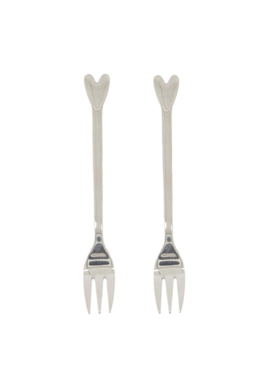 Zusss | Set van 2 vorkjes hartje silver