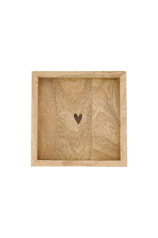 Zusss | Servethouder hout hartje 12.5cm