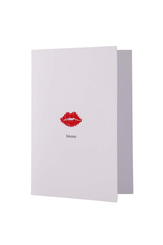 Zusss | Wenskaart bisous wit/rood