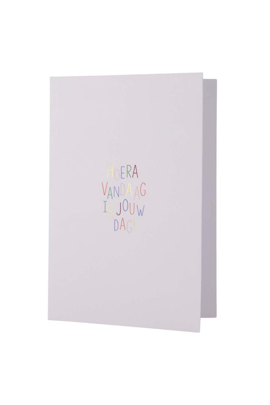 Zusss | Wenskaart hoera multicolor