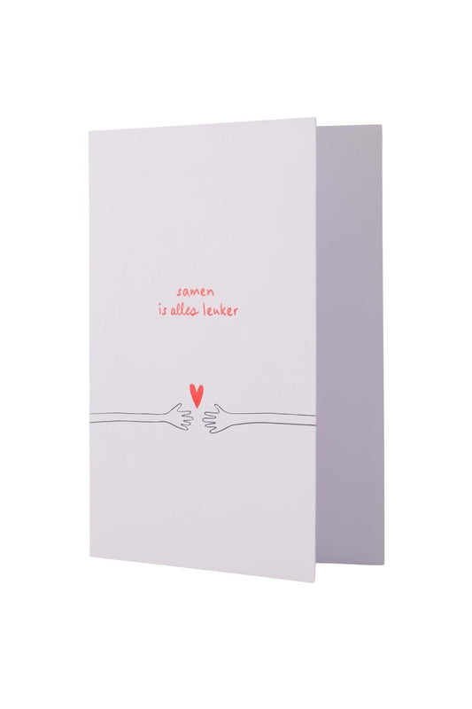 Zusss | Wenskaart samen is alles leuker wit/rood
