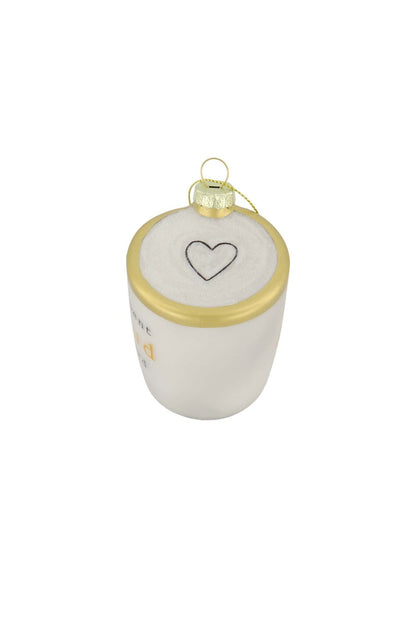 Zusss | Kerstornament koffiekopje wit