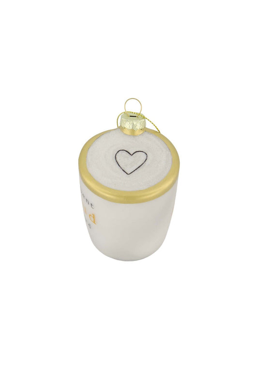 Zusss | Kerstornament koffiekopje wit