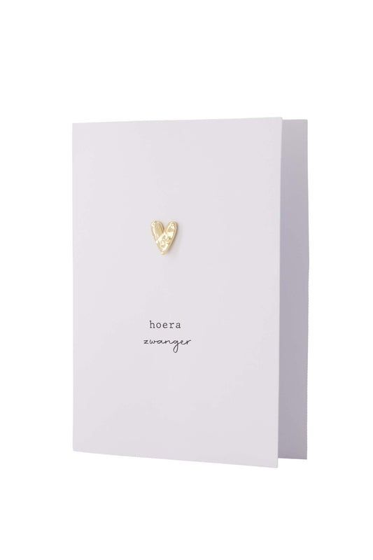 Zusss | Wenskaart broche hoera zwanger
