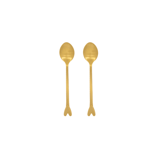Zusss | Set van 2 lepels hartje goud