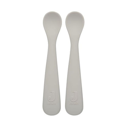 Jollein | Siliconen lepeltjes storm grey 2stuks
