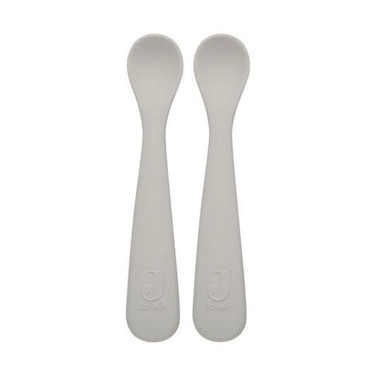 Jollein | Siliconen lepeltjes storm grey 2stuks
