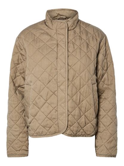 Pieces | Kort quilted jasje Jiona greige