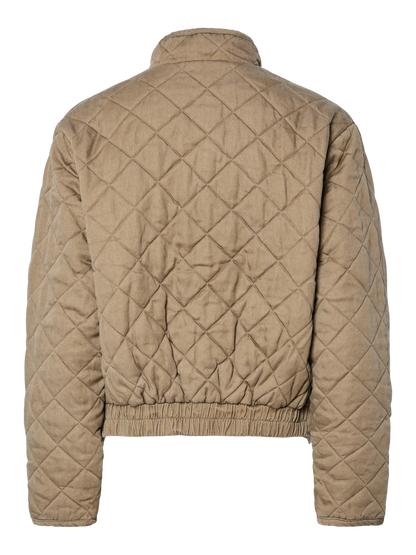 Pieces | Kort quilted jasje Jiona greige
