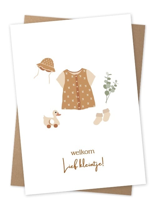 Jots | Wenskaart welkom lief kleintje