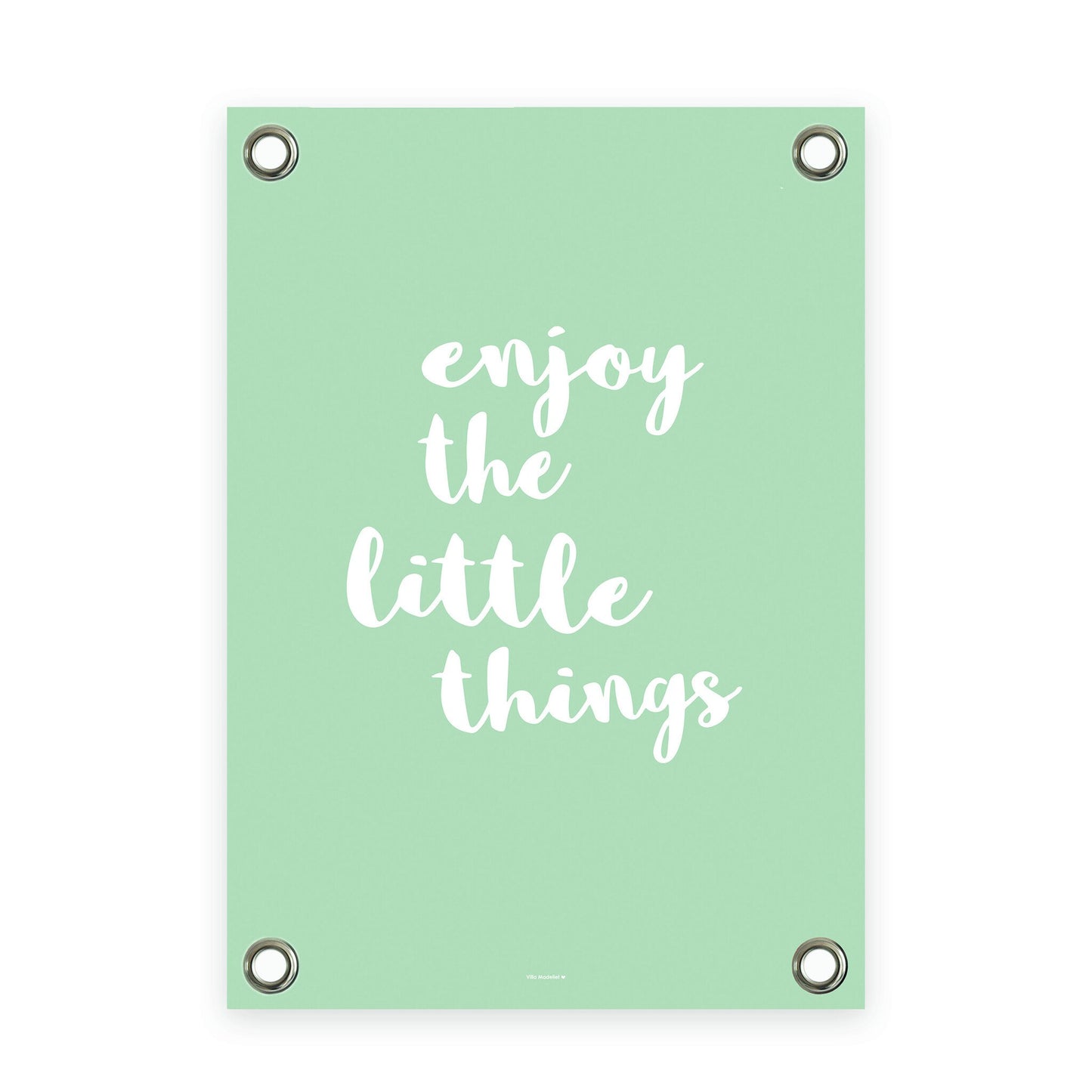 VM | Tuinposter groen wit enjoy the little things