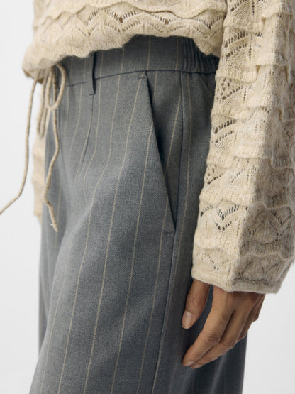 Object | Pantalon Lisa wide medium grey/humus