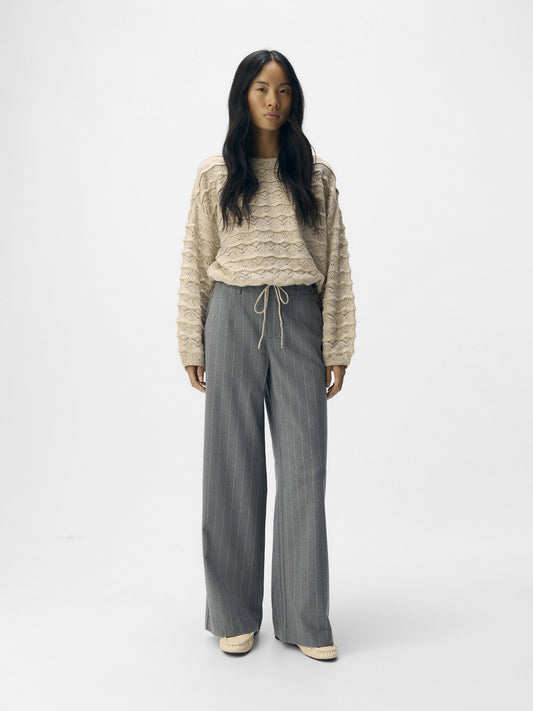 Object | Pantalon Lisa wide medium grey/humus